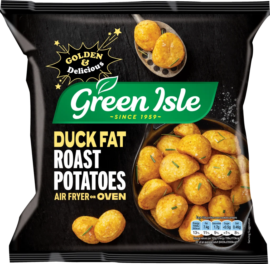 980198 Green Isle Duck Fat Roast Potatoes 700g 16s 1024x1004 1