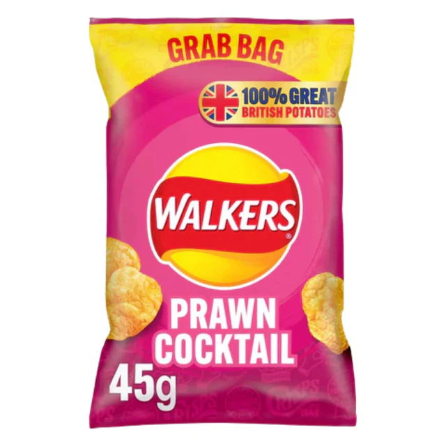 WalkersPrawnCocktailFlavouredGrabBagPotatoCrisps32x45g
